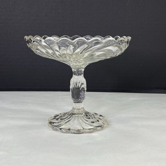 Vintage Cambridge Caprice Clear Glass Pedestal Compote Dish - Picture 4 of 9